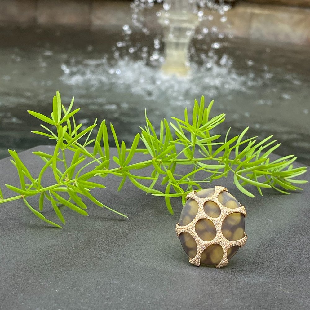 18K Yellow Gold & Smokey Quartz Ring